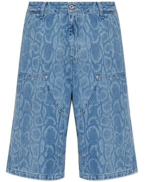 Carhartt Snake Nixon Panelled Knee-Length Shorts - Blue