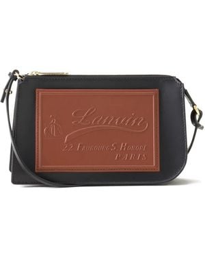 Lanvin Logo-Plaque Crossbody Bag - Brown