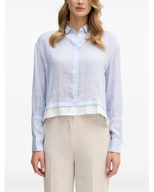 Sisley Striped Layered Shirt - Blue