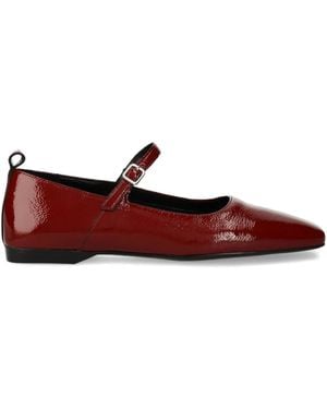 Vagabond Shoemakers Delia Patent Leather Ballet Flats - Red