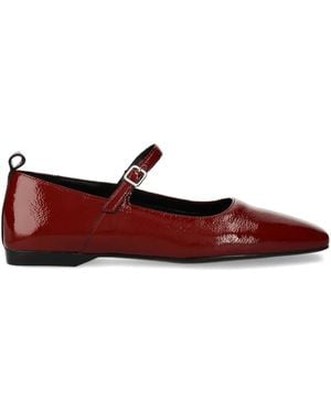 Vagabond Shoemakers Delia Patent Leather Ballet Flats - Red