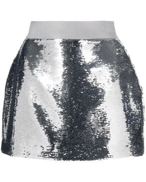 Alex Perry Sequin-Embellished Mini Skirt - Grigio