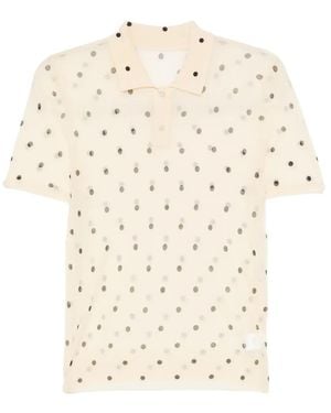 JNBY Polka Dot Polo Top - Natural