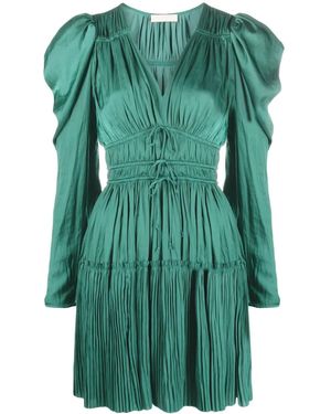 Ulla Johnson Lu Plissé-Effect Minidress - Green