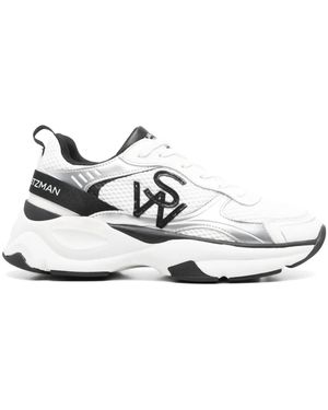 Stuart Weitzman Sw Logo-Appliqué Trainers - White