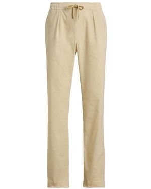 Ralph Lauren Dorset Pleated Corduroy Pants - Natural