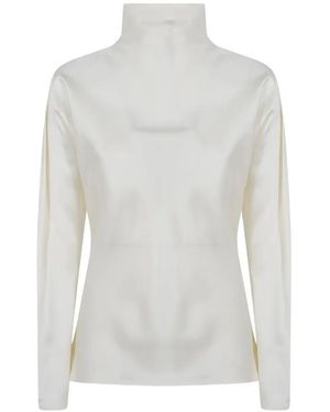 Rohe High-Neck Button-Back Top - White