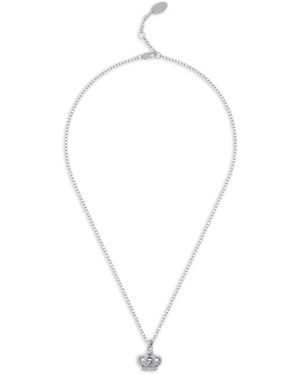 Juicy Couture Collar Con Colgante De Corona - Blanco