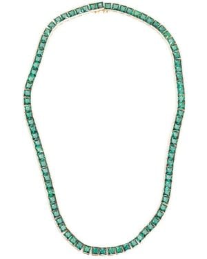 Izabel Display Square-Zirconia Tennis Necklace - Blue