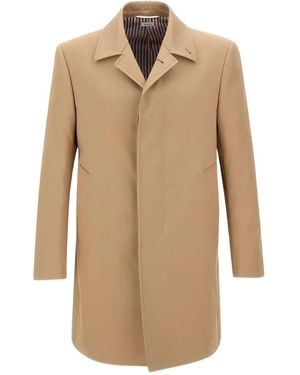 Thom Browne Klassischer Regenmantel - Natur