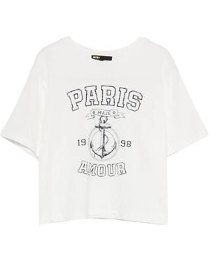 Maje Graphic-Print T-Shirt - White
