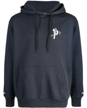 Palace Pound-Print Hoodie - Blue