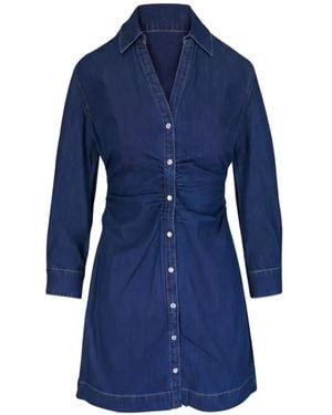 Veronica Beard Vestido Corto Vaquero - Azul