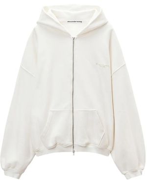 Alexander Wang ジップアップ フーデッドジャケット - ホワイト