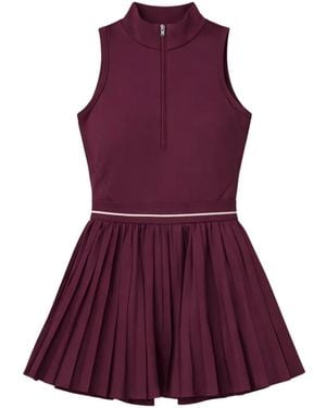 Wilson Perforated pleated dress - Morado