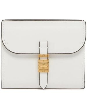 Pinko Ring-Detail Wallet - White