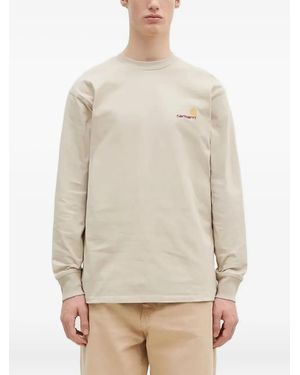 Carhartt S American Script Long-Sleeve T-Shirt - Natural