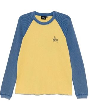 Stussy T-Shirt Mit Logo-Print - Gelb