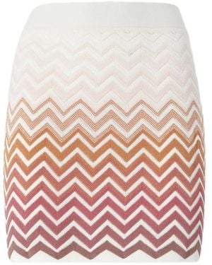 Missoni Chevron-Pattern Mini Skirt - Pink