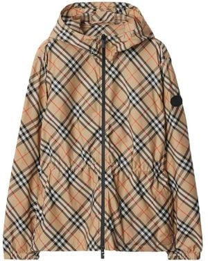 Burberry チェック ジャケット - ブラウン