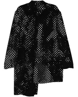 Yohji Yamamoto Patterned Buttoned Jacket - Black