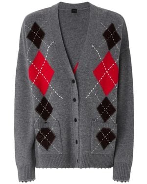 Pinko Cardigan Im Distressed-Look - Grau