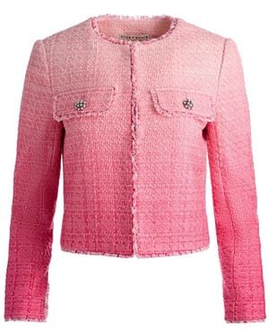 Alice + Olivia Dumont Tweed Jacket - Pink