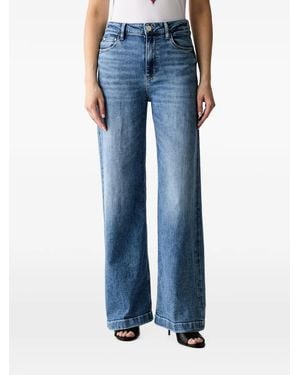 Guess Bellagio Logo-Plaque Jeans - Blue