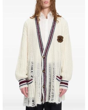 Ann Demeulemeester Cardigan Im Distressed-Look - Natur