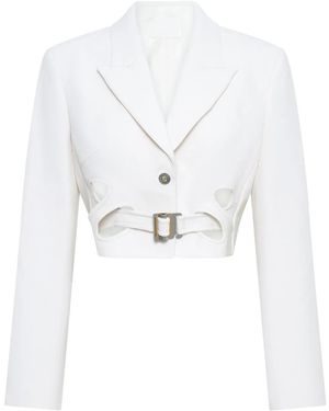 Dion Lee Interloop Belted Blazer - White