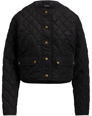 Ralph Lauren Quilted Button-Front Jacket - Black