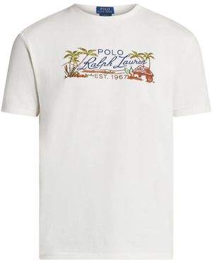 Polo Ralph Lauren T-Shirt Con Ricamo - Bianco