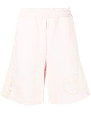 Barrow Logo-Patch Cotton Track Shorts - Pink