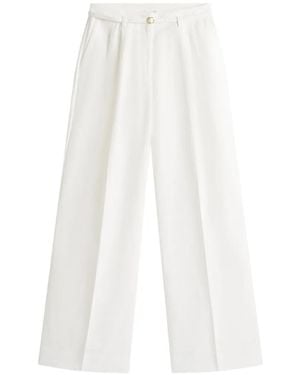 Tommy Hilfiger Pantalon Ample À Taille Ceinturée - White