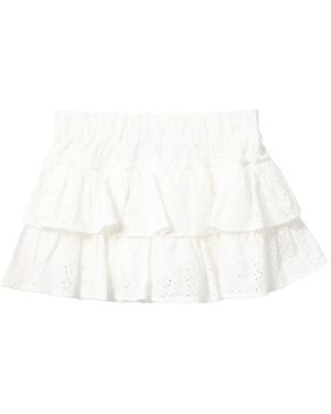 AAPE BY A BATHING AP Skorts A Capas Con Bordado Inglés - Blanco