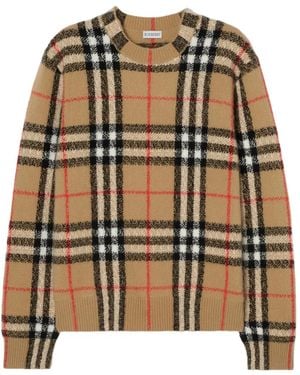 Burberry Karierter Kaschmirpullover - Mettallic