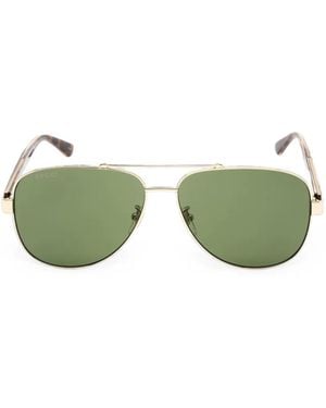 Gucci Pilot-Frame Sunglasses - Green
