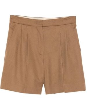 Max Mara Ragazza Pleated Shorts - Brown