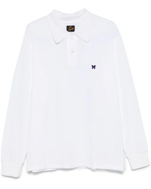 Needles Polo con logo bordado - Blanco