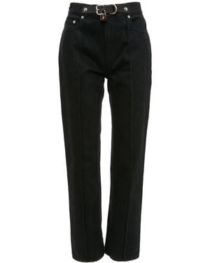 JW Anderson Skinny-Jeans Mit Schloss - Schwarz