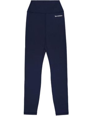 Sporty & Rich High-Rise Logo Performance Trousers - Blue