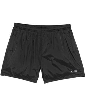 Cole Buxton Logo-Print Swim Shorts - Black