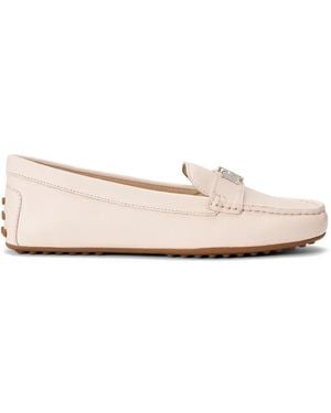 Ralph Lauren Barnsbury Leather Loafers - Pink