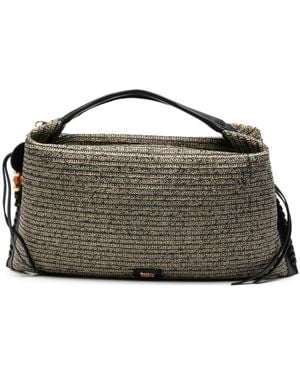 DKNY Logo-Detail Woven-Design Toyte Bag - Black