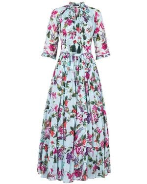 Samantha Sung Eva Floral-Print Maxi Dress - White