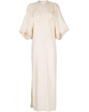 Stella McCartney Broderie-Anglaise Floral Long Dress - White