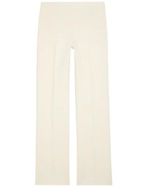 Another Tomorrow Seam Detail Trousers - White