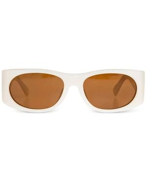 Jacquemus Lunettes De Soleil À Monture Ovale - White