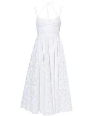 Erdem Rea Strap-Detail Lace Gown - White