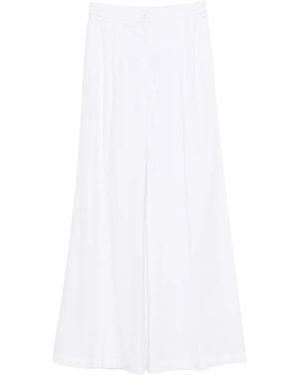 Via Masini 80 Wide-Leg Trousers - White